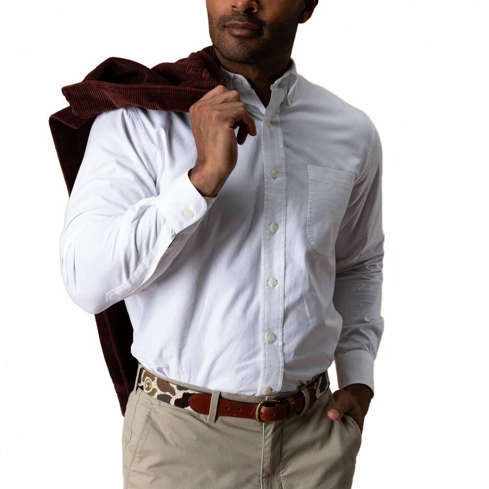 NEW DUCK HEAD cotton oxford sport shirt in white